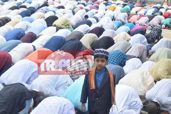 Flood hit Tripura observes Eid